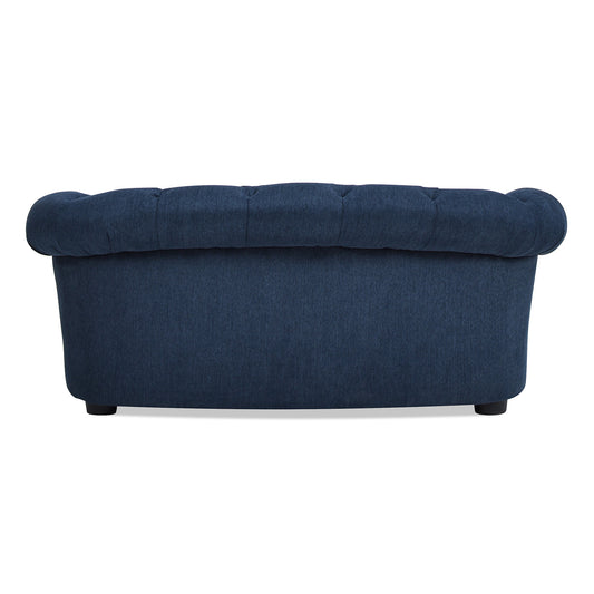 Kiki 36.5' Chesterfield Dog Sofa Bed, Medium, Pacific Blue Stain Resistant High Performance Polyester