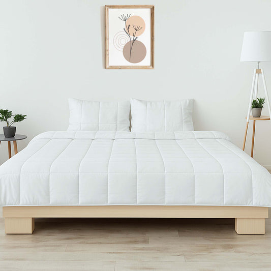 Cooling Comforter Set – Temperature-Regulating Eucalyptus Vegan Silk Comforter & Pillow Shams