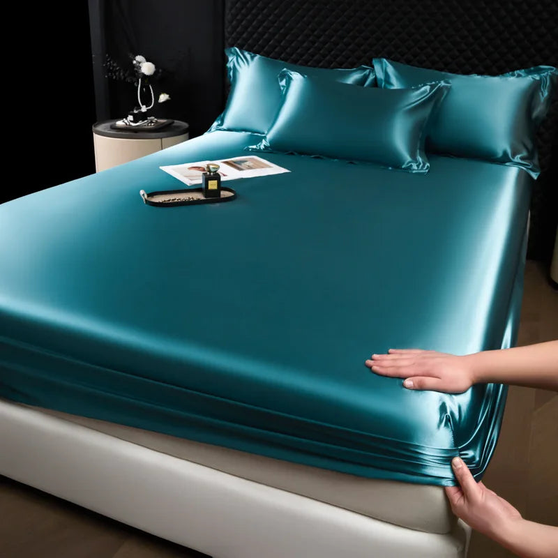 100% Mulberry Silk Fitted Luxury Sheet Set with Pillowcase