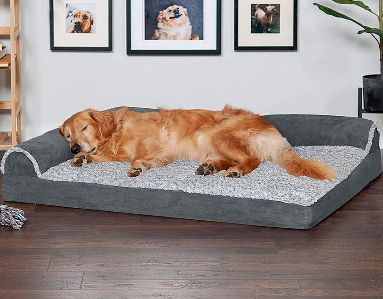 L-Shaped Pet Memory Foam Mattress Removable And Washable