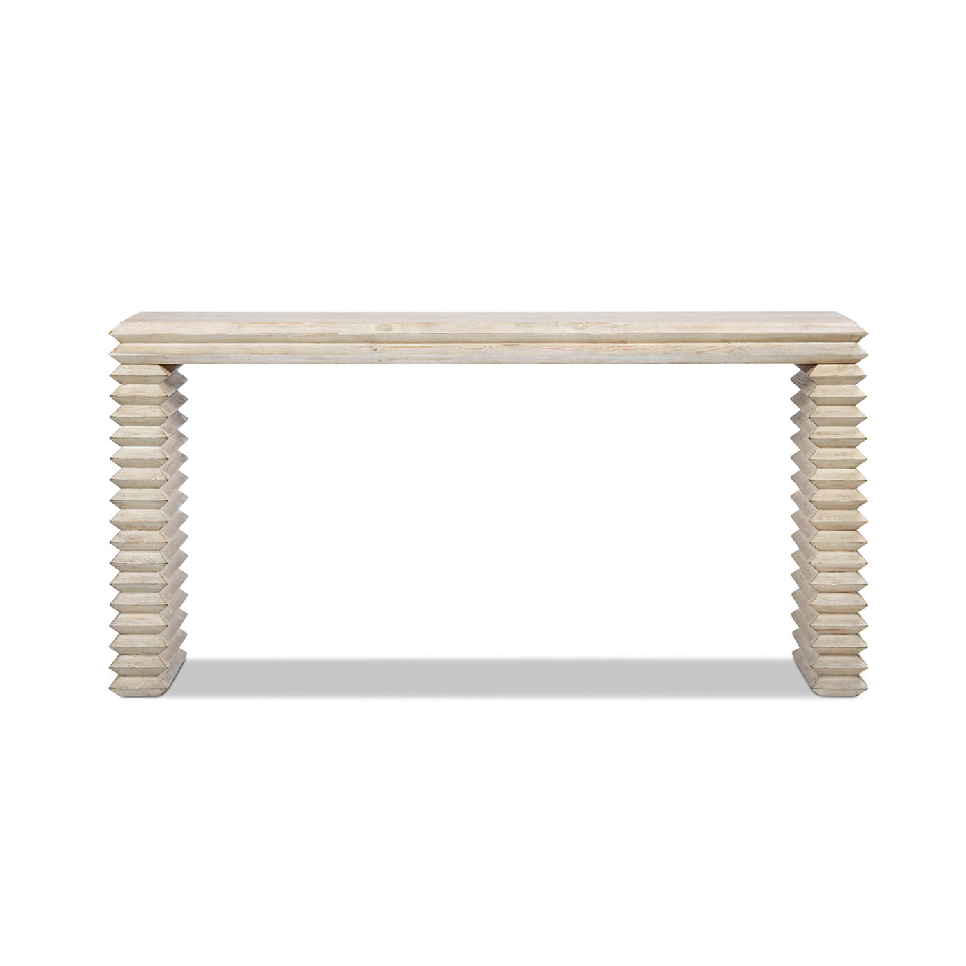 Reclaimed Wood Stacked Console Table, By Veda