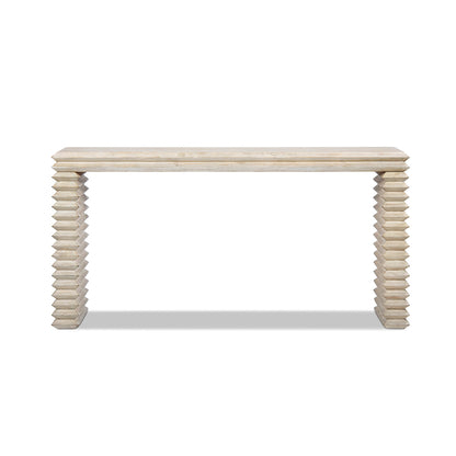 Reclaimed Wood Stacked Console Table, By Veda
