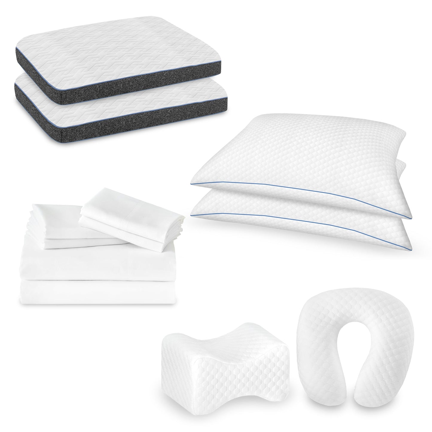 Restonic ComfortCare Plush with Premium Comfort Bedding Bundle