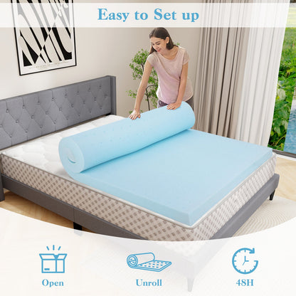 Gel Infused Memory Foam Mattress Topper Size King