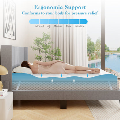 Gel Infused Memory Foam Mattress Topper Twin Size