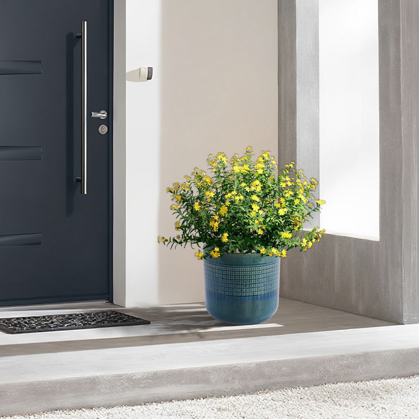 Flowerpot Set of 3 Planters Azul