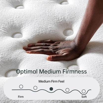 Memory Foam Hybrid Mattress Fiberglass Free King Size