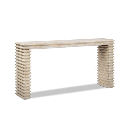 Reclaimed Wood Stacked Console Table, By Veda