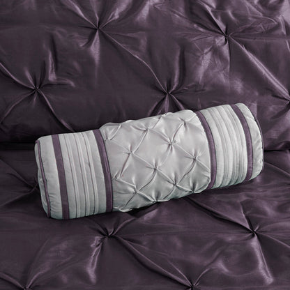 7 Piece Tufted Comforter Set Plum California King