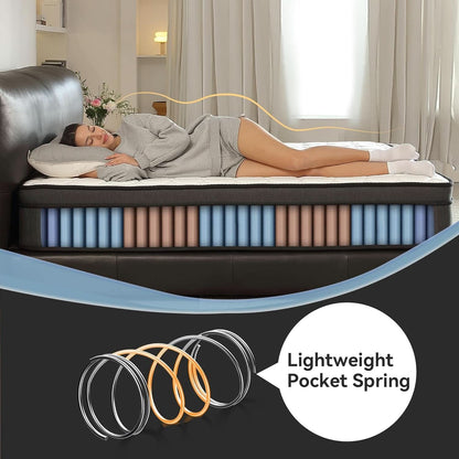 Queen Hybrid Mattress In Box CertipurUS Breathable