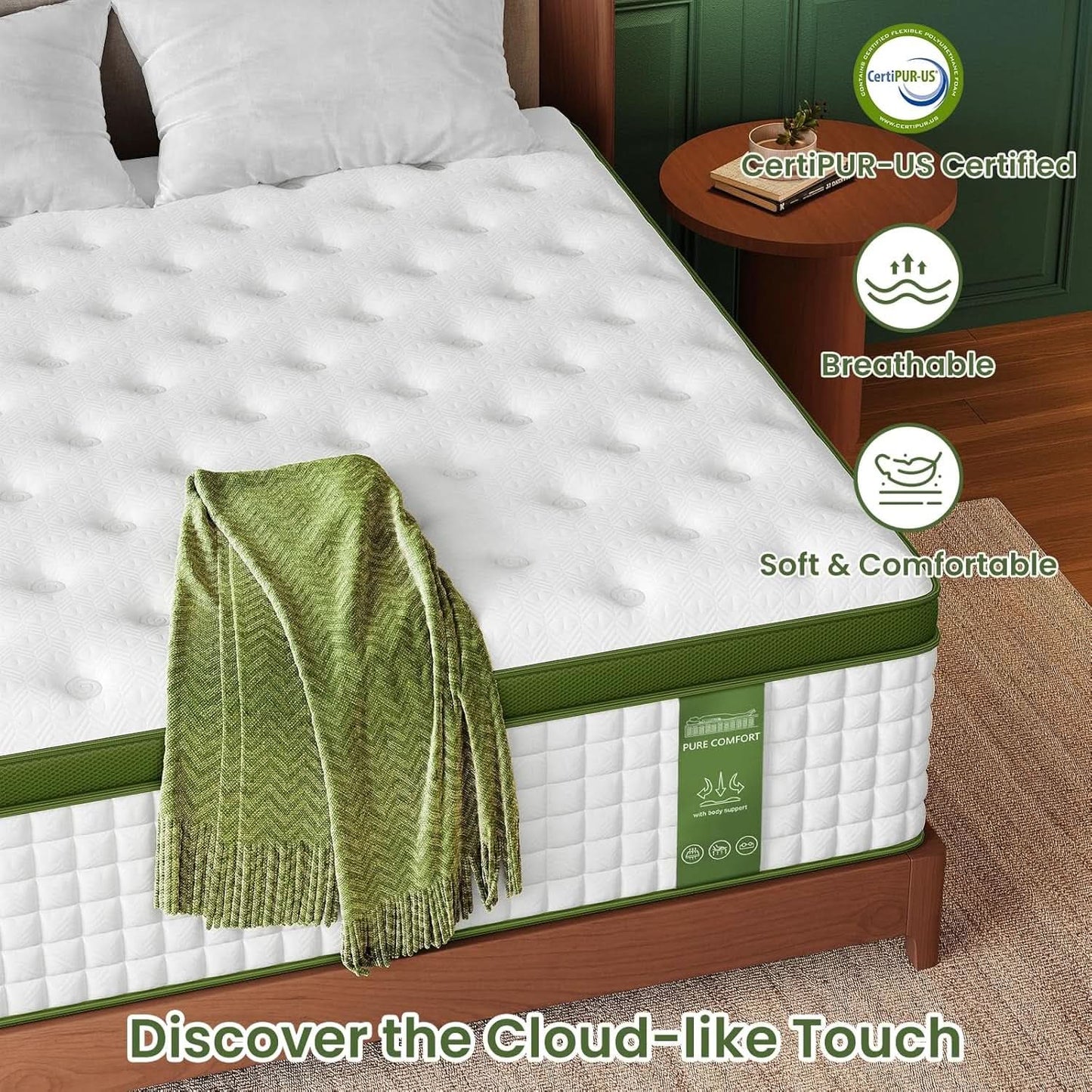 Cooling Gel Mattress Designed for Side Sleeper Support
