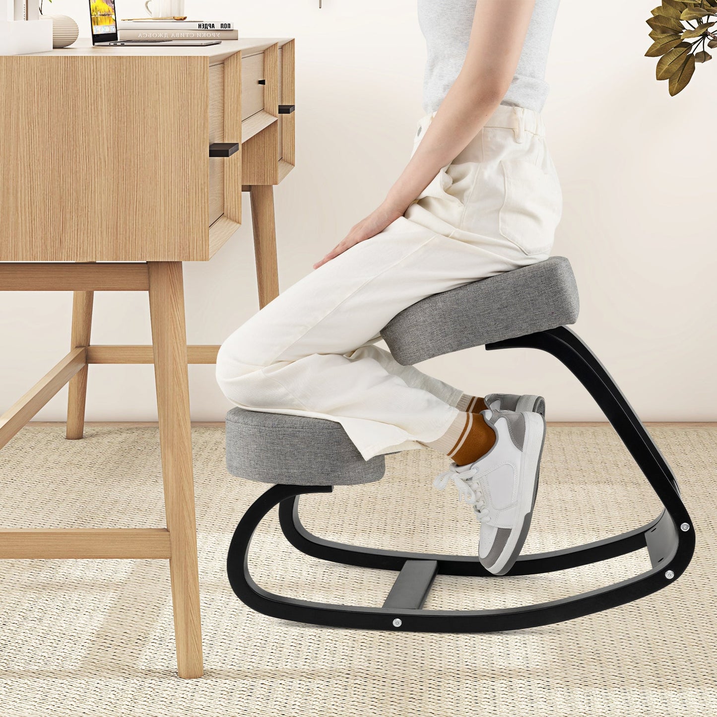 Wooden Ergonomic Rocking Kneeling Chair