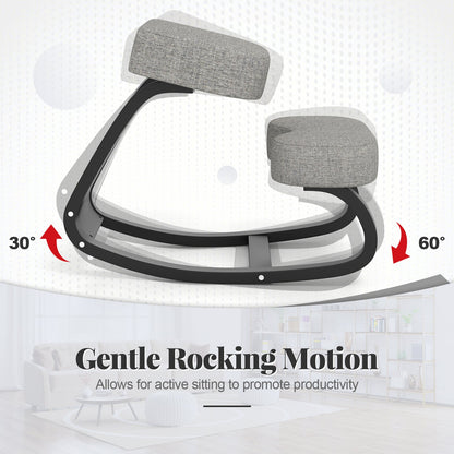 Wooden Ergonomic Rocking Kneeling Chair