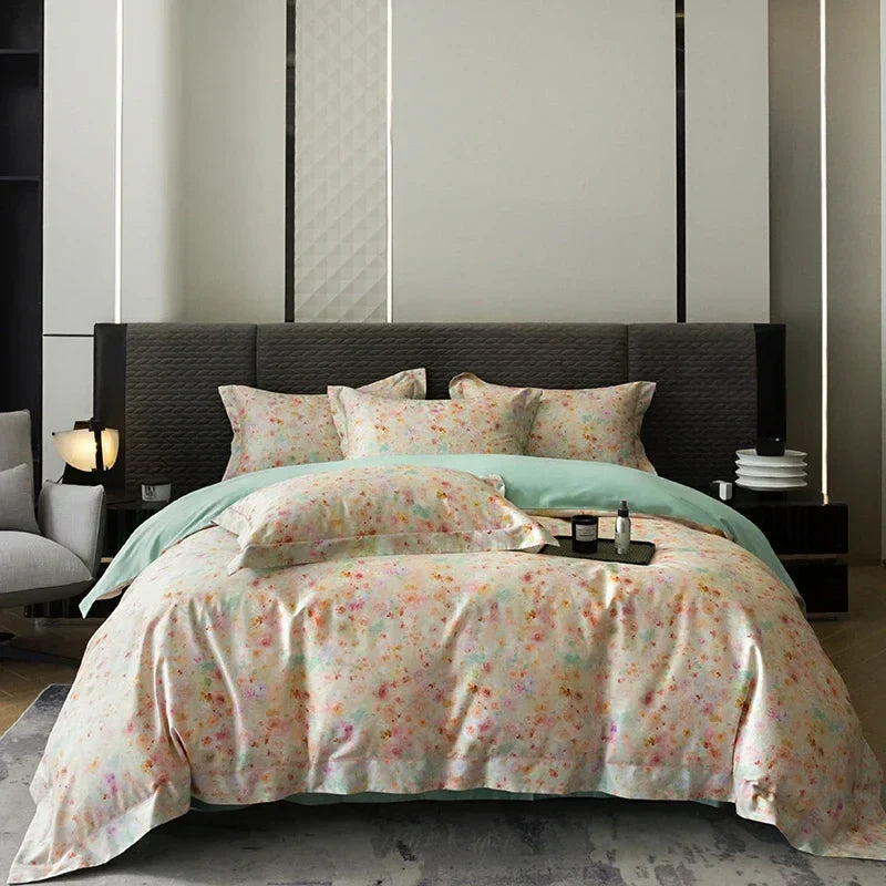 DecorBites™ Egyptian Cotton Bedding Set - Queen King Full Size Duvet Cover Sheet Pillowcase