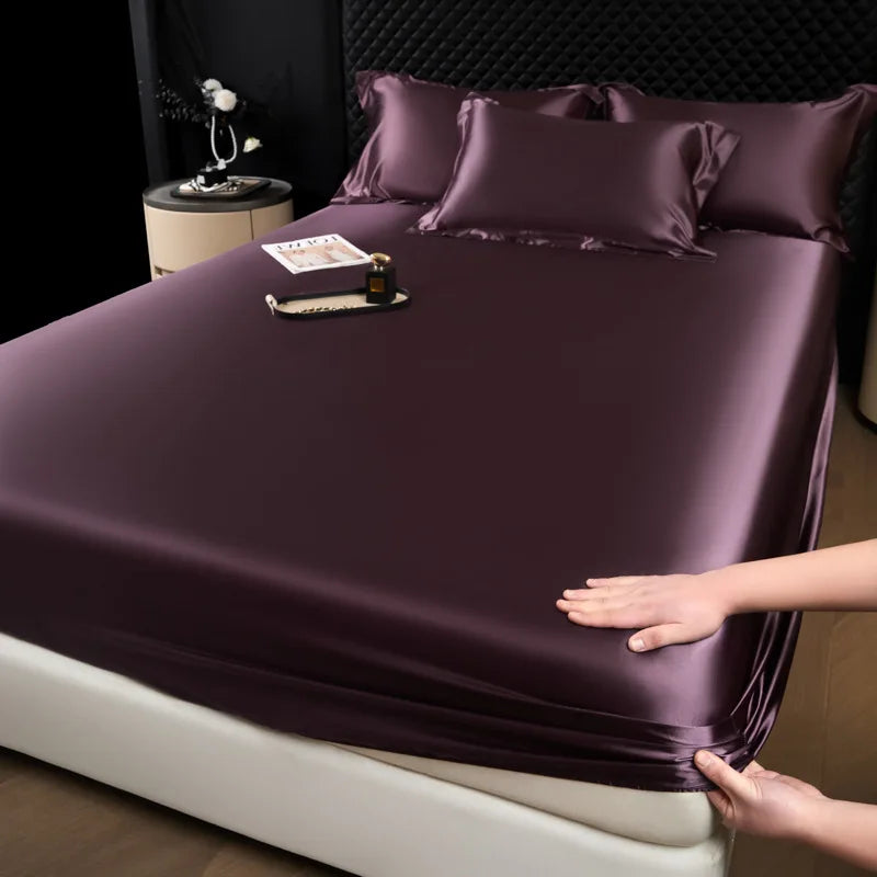 100% Mulberry Silk Fitted Luxury Sheet Set with Pillowcase