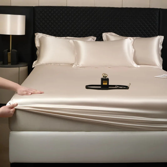 100% Mulberry Silk Fitted Luxury Sheet Set with Pillowcase