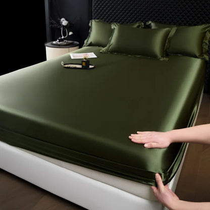 100% Mulberry Silk Fitted Luxury Sheet Set with Pillowcase