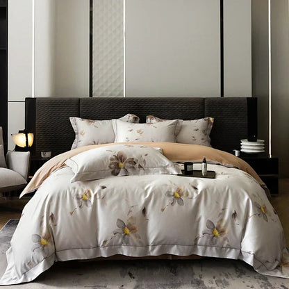 DecorBites™ Egyptian Cotton Bedding Set - Queen King Full Size Duvet Cover Sheet Pillowcase