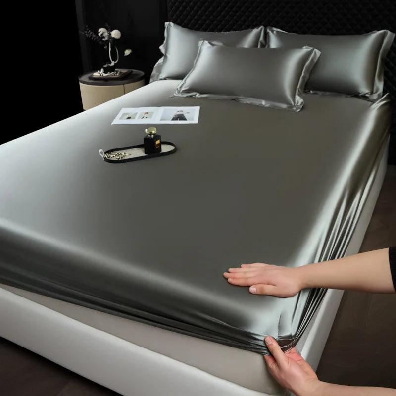 100% Mulberry Silk Fitted Luxury Sheet Set with Pillowcase