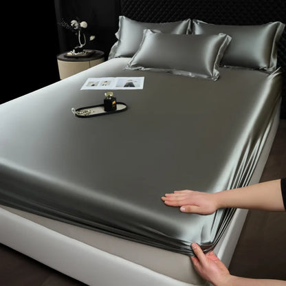 100% Mulberry Silk Fitted Luxury Sheet Set with Pillowcase