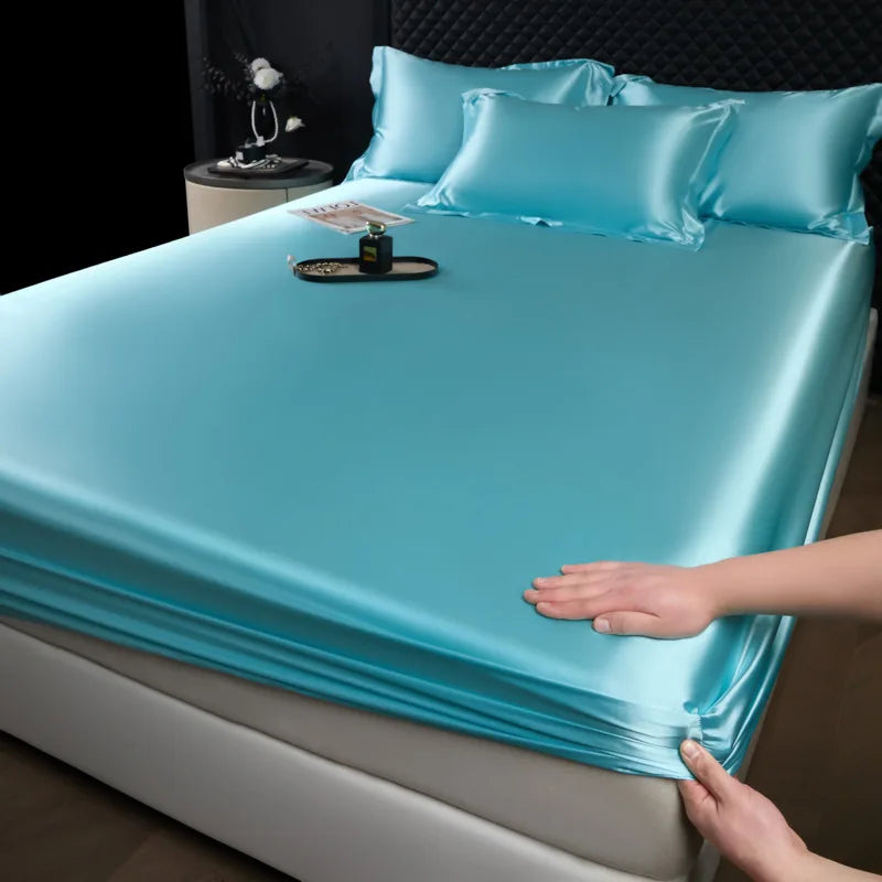 100% Mulberry Silk Fitted Luxury Sheet Set with Pillowcase