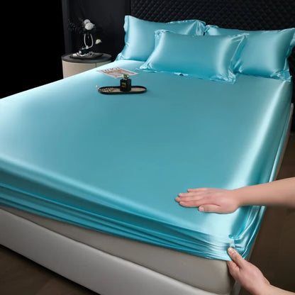 100% Mulberry Silk Fitted Luxury Sheet Set with Pillowcase