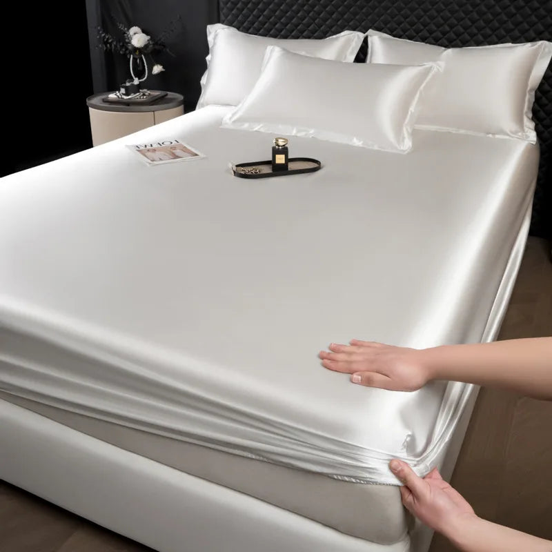100% Mulberry Silk Fitted Luxury Sheet Set with Pillowcase