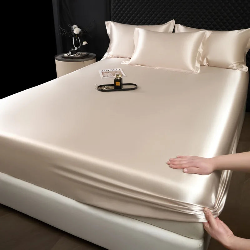 100% Mulberry Silk Fitted Luxury Sheet Set with Pillowcase