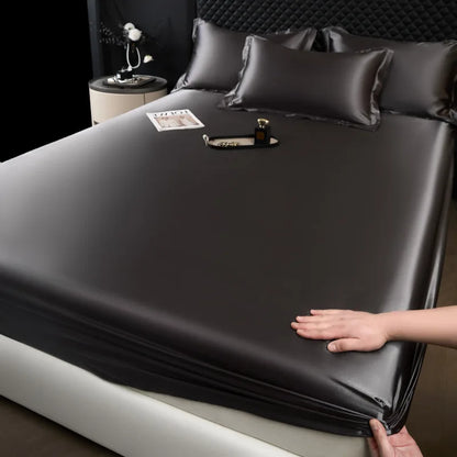100% Mulberry Silk Fitted Luxury Sheet Set with Pillowcase