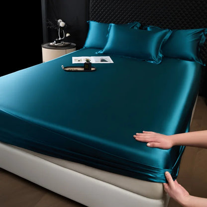 100% Mulberry Silk Fitted Luxury Sheet Set with Pillowcase