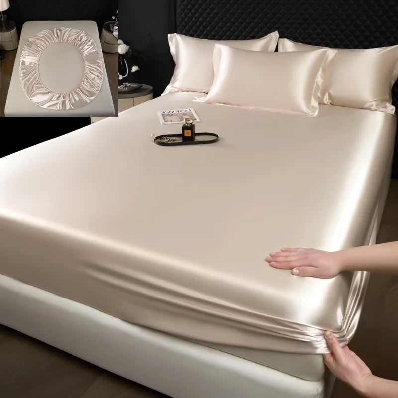 100% Mulberry Silk Fitted Luxury Sheet Set with Pillowcase