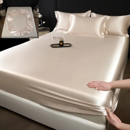100% Mulberry Silk Fitted Luxury Sheet Set with Pillowcase