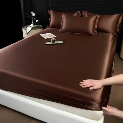 100% Mulberry Silk Fitted Luxury Sheet Set with Pillowcase