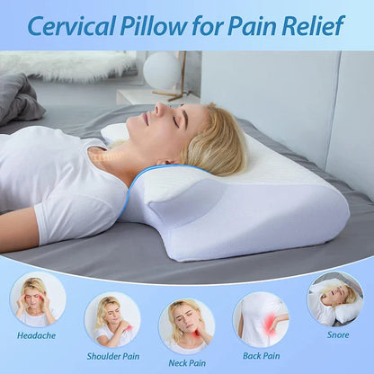Memory Foam Cervical Pillow – 2-in-1 Ergonomic Neck & Orthopedic Support