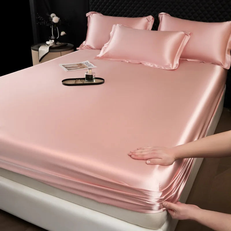 100% Mulberry Silk Fitted Luxury Sheet Set with Pillowcase