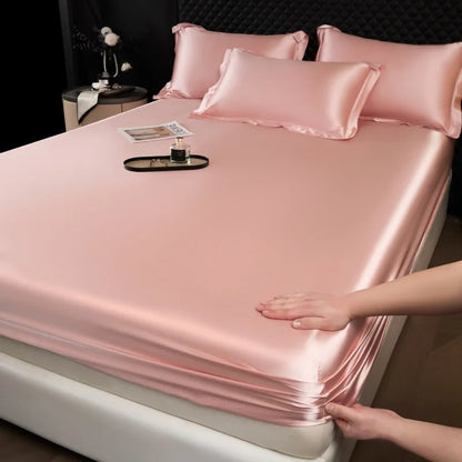 100% Mulberry Silk Fitted Luxury Sheet Set with Pillowcase
