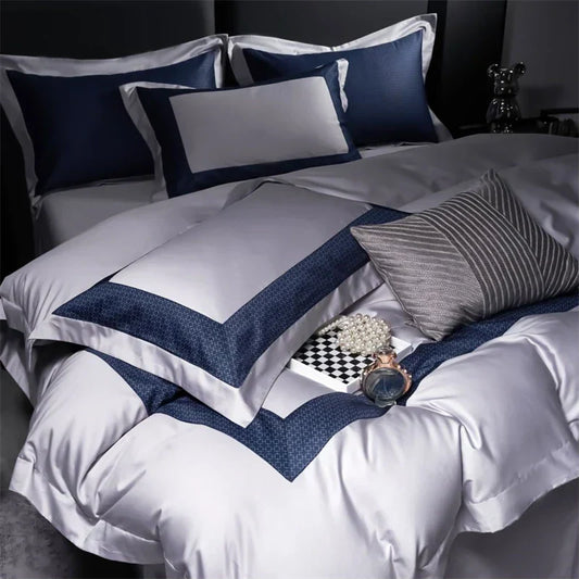 DecorBites™ Egyptian Cotton Luxury Bedding Set, 1000TC, Queen or King Duvet Cover, Soft Silky Sheets