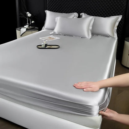 100% Mulberry Silk Fitted Luxury Sheet Set with Pillowcase