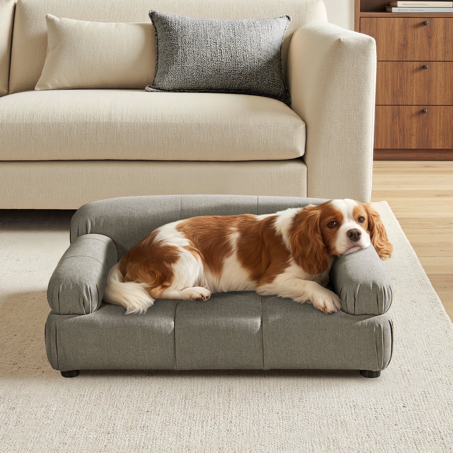 Marcel Upholstered Modern Pet Bed