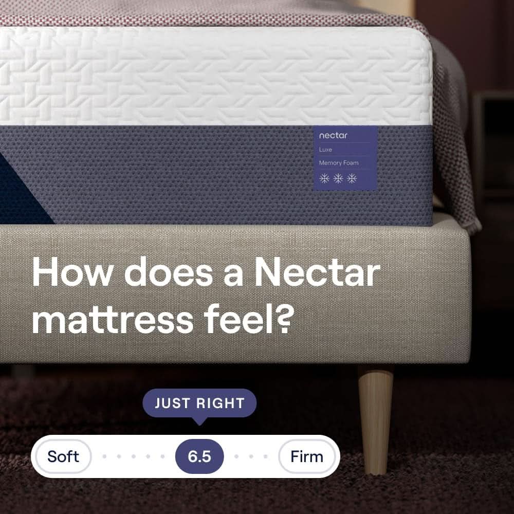 Nectar Memory Foam King Size Mattress Medium Firm Feel