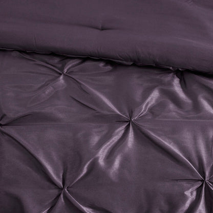 7 Piece Tufted Comforter Set Plum King