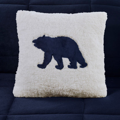 Full/Queen Plush to Sherpa Down Alternative Comforter Set