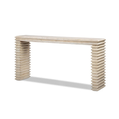 Reclaimed Wood Stacked Console Table, By Veda