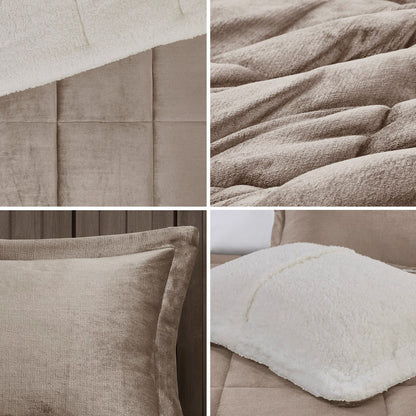 King Plush to Sherpa Down Alternative Comforter Set