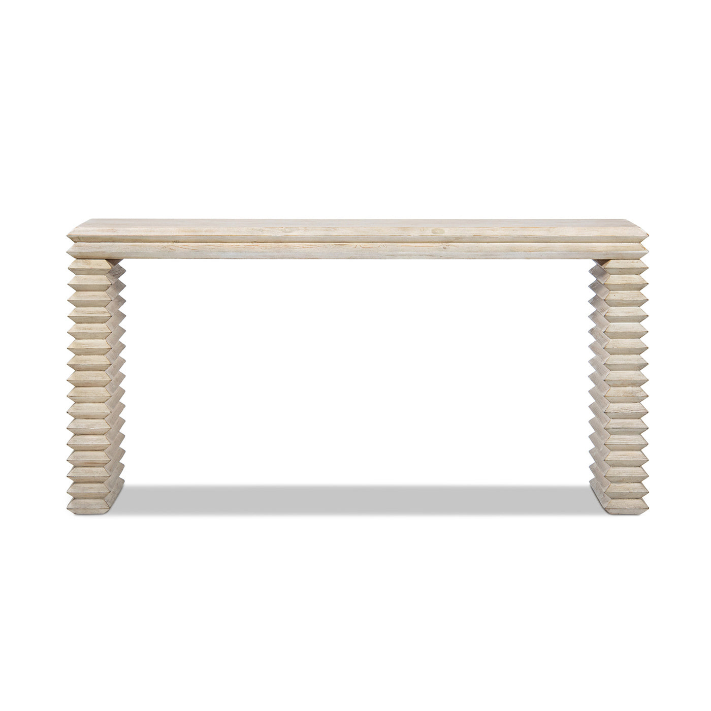 Reclaimed Wood Stacked Console Table, By Veda