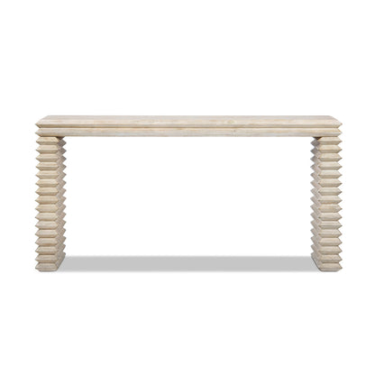 Reclaimed Wood Stacked Console Table, By Veda