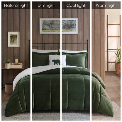 King Plush to Sherpa Down Alternative Comforter Set