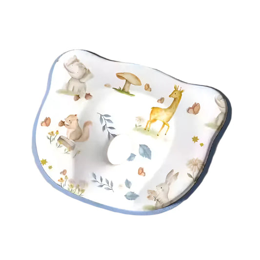 Baby Head Shaping Pillow - Prevent Flat Head Syndrome | Memory Foam Newborn Sleep Support 0-12 Months