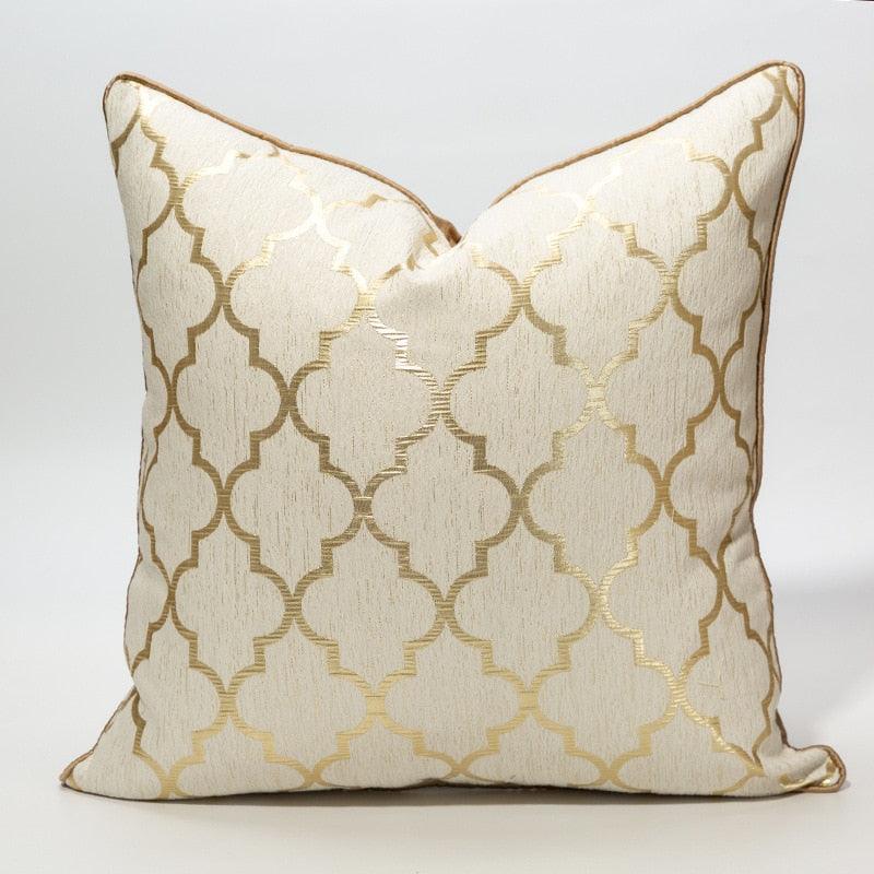 Luxury Sofa Cushion Nordic Decorative Pillows Case Satin Champagne Simple Decorative Silk Throw Pillow Covers Slip Cooling Satin Square Pillowcases For Living Home