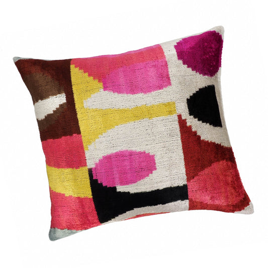 Rio Rio Silk Velvet Ikat Throw Pillow Cover 20 X 20